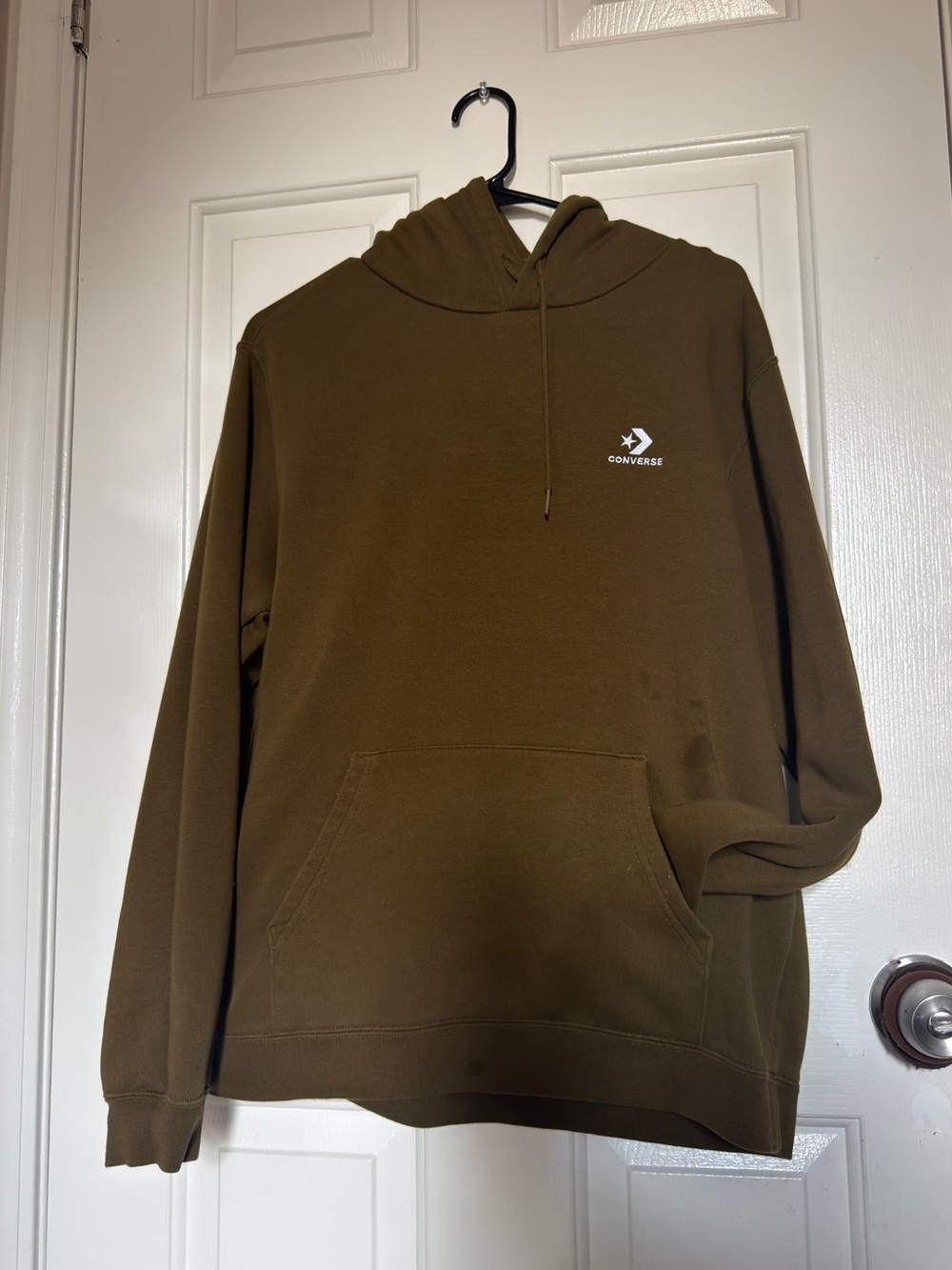 Converse Men's Olive Green Hooded Sweatshirt